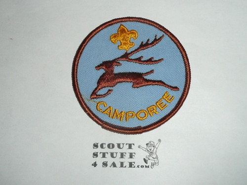 Camporee Patch, Generic BSA issue, blue twill, brn r/e bdr