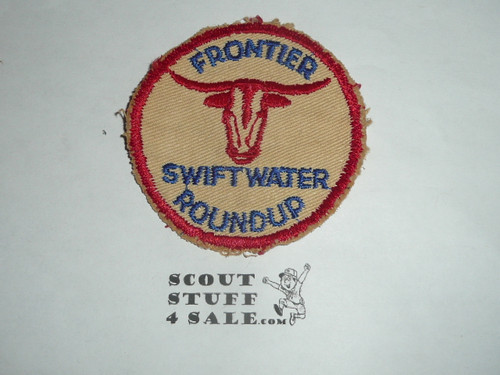 Round-up Patch, Generic BSA issue?, Wht twill, red c/e bdr, Frontier, used