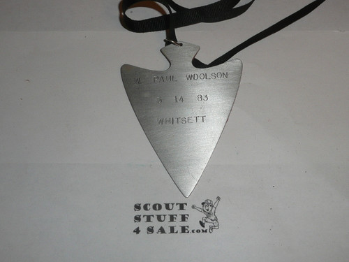 Order of the Arrow Lodge #566 Malibu Bill Stroh Brotherhood Medallion, Arrowhead