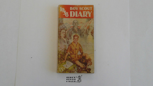 1938 Boy Scout Diary, cover and spine a little faded