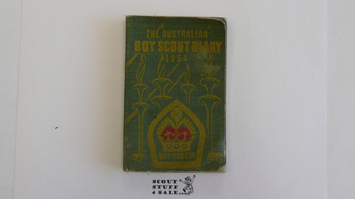 Foreign Boy Scout Diary, 1954, Australian, some wear