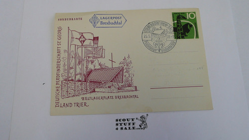 1958 German Boy Scout Event Postcard