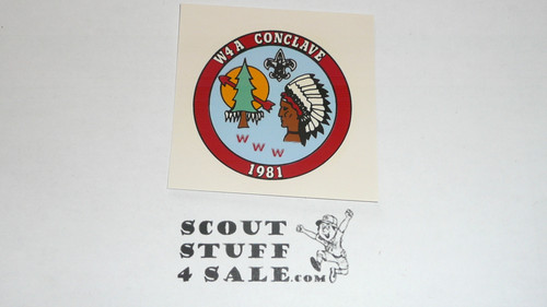 Order of the Arrow Section W4A 1981 Conclave Decal, Boy Scouts