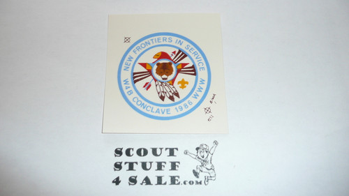 Order of the Arrow 1986 Section W4B Conclave Decal - Boy Scouts