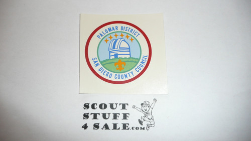 Palomar District Decal, San Diego County Council, Boy Scouts