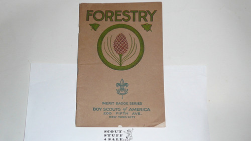 Forestry Merit Badge Pamphlet, Type 3, Tan Cover, 1926 Printing