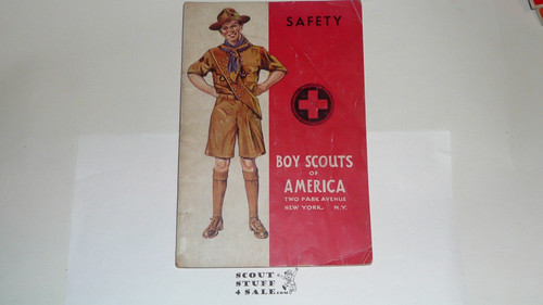 Safety Merit Badge Pamphlet, Type 4, Standing Scout Cover, 3-42 Printing