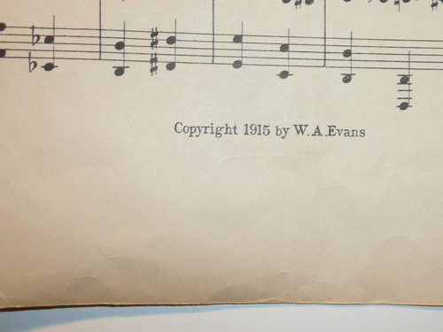 1915 The BSA March Sheet Music, By Christine Ashcom