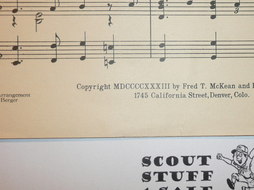 1933 Be Prepared- The Song of the Scouts Sheet Music, by Stockton and McKean
