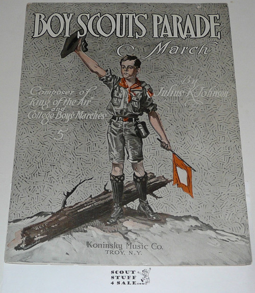 1912 Boy Scouts Parade Sheet Music, by Julius K. Johnson