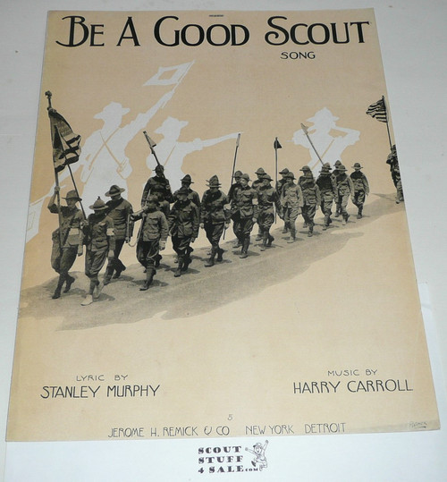 1917  Be a Good Scout Sheet Music, by Murphy & Carroll