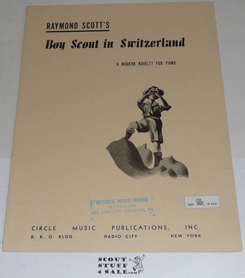 1939 Boy Scouts in Switzerland Sheet Music, by Raymond Scott