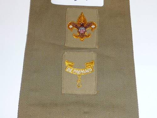 1940's Boy Scout Merit Badge Sash with 9 Crimped Merit badges and 2 rank patch, #FB18