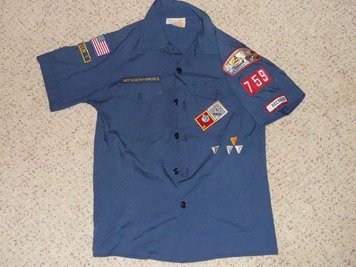 1970's Boy Scout Cub Uniform Shirt from San Diego County Council, Size 14, #FB84
