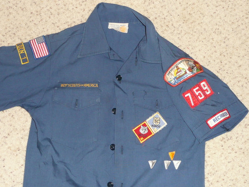 1970's Boy Scout Cub Uniform Shirt from San Diego County Council, Size 14, #FB84