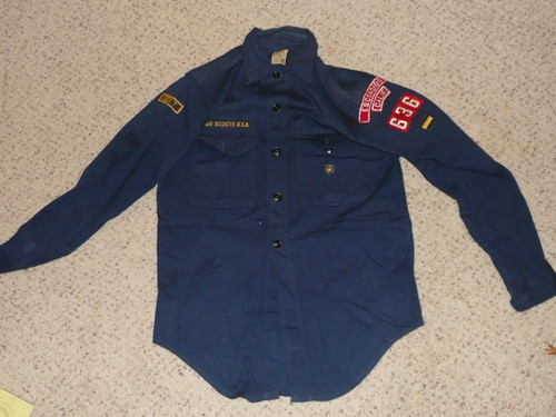 1960's Boy Scout Cub Den Mother Uniform Shirt from Escondido CA, 17" chest 25" length, #FB95