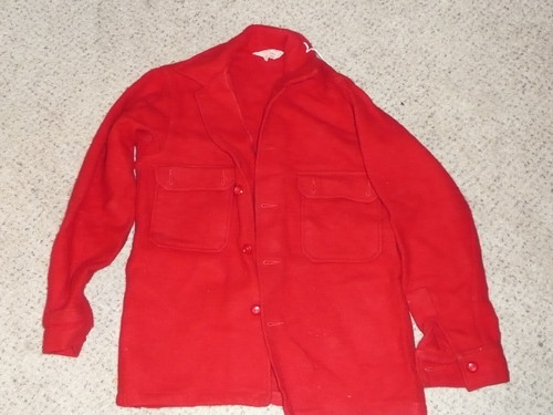 Official Boy Scouts of America Red Wool Jacket  -  Size 18, used, #FB3