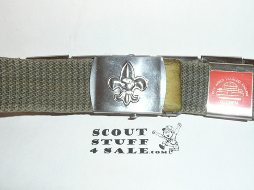 Non-US Boy Scout friction belt/buckle with belt loops for 1920-1971 WJ plus, used