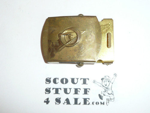 1960's Explorer Scout Brass Friction Belt Buckle, used