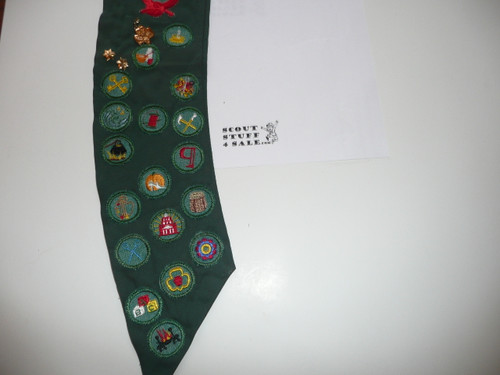 1950's-60's Girl Scout Badge Sash from Altadena with many badges, GSS7