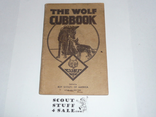 1943 Wolf Cub Scout Handbook, 6-43 Printing, used