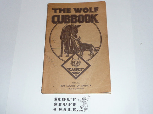1943 Wolf Cub Scout Handbook, 4-44 Printing, used