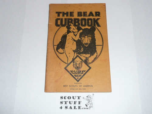 1943 Bear Cub Scout Handbook, 3-44 Printing, used