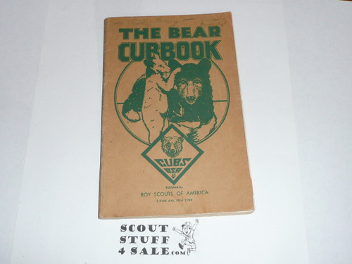 1943 Bear Cub Scout Handbook, 3-45 Printing, Lite use