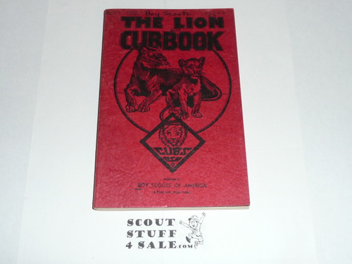 1938 Lion Cub Scout Handbook, 1-39 Printing, Unused