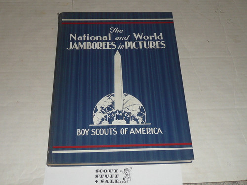 1937 National & World Jamborees in Pictures, awesome souvenir picture book of both events, RARE, Hardbound and MINT