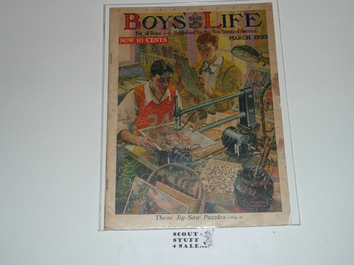 1933, March Boys' Life Magazine, Boy Scouts of America