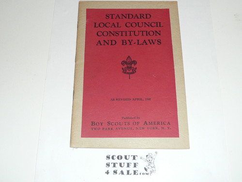 1940 Standard Local Council Constitution and Bylaws, 4-40 Printing