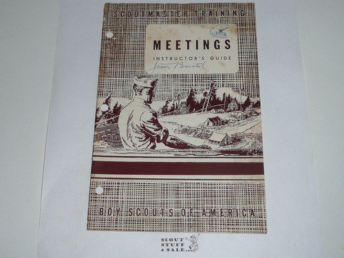 Scoutmaster Training, Meetings Instructor's Guide, 3-51 printing