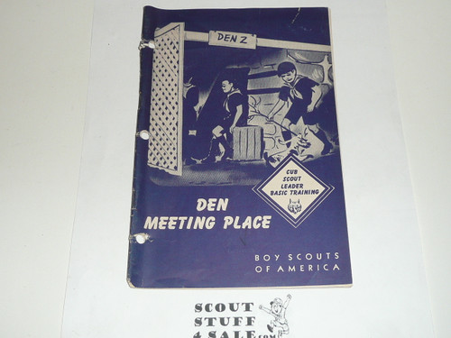 Cub Scout Leaders' Training Series, Den Meeting Place, 5-52 printing