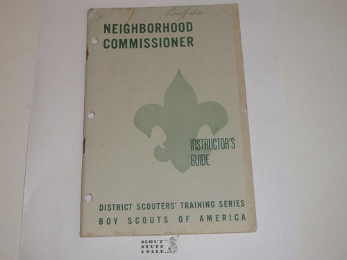 District Scouter's Training Series, Neighborhood Commissioner Instructor's Guide, 5-61 printing