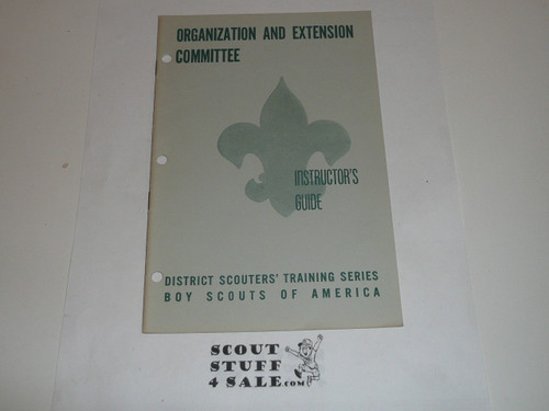 District Scouter's Training Series, Orgamization and Extension Committee Instructor's Guide, 1-57 printing