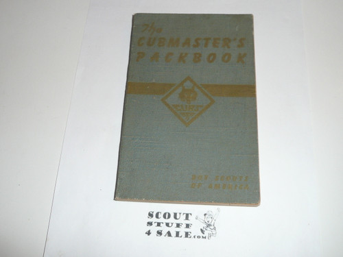 1944 Cubmaster's Packbook, Cub Scout, 4-44 Printing