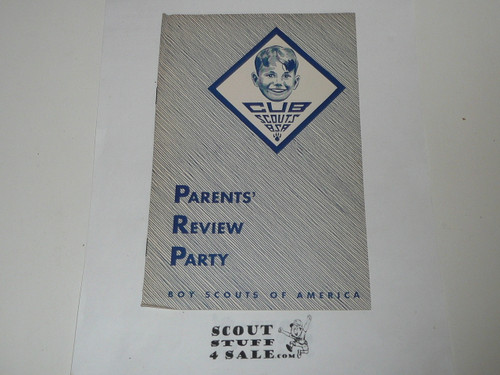 1958 Cub Scout Parent Review Party, 12-58 printing