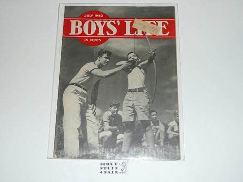 1940, July Boys' Life Magazine, Boy Scouts of America