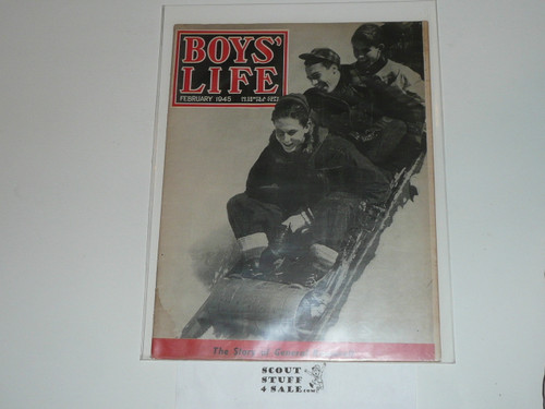 1945, February Boys' Life Magazine, Boy Scouts of America