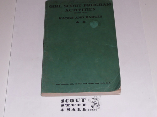 1938 Girl Scout Program Activities Ranks and Badges, 10-38 printing