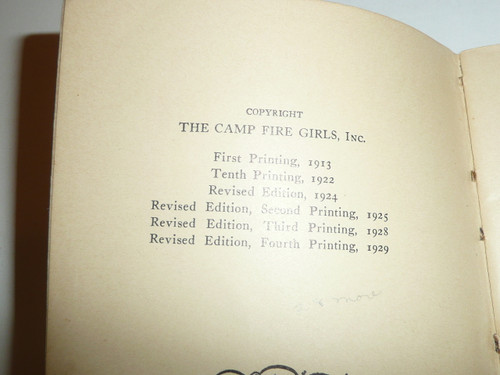 1929 Campfire Girl Handbook