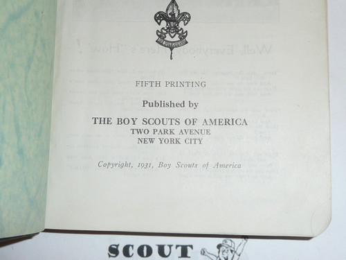 1931 The How Book of Scouting, Boy Scout