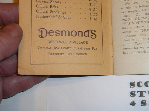 Boy Scout Memory Book, from Desmond's, Crescent Bay Area Council
