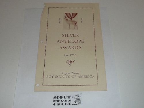 1956 Region 12 Silver Antelope Award Program, Boy Scout