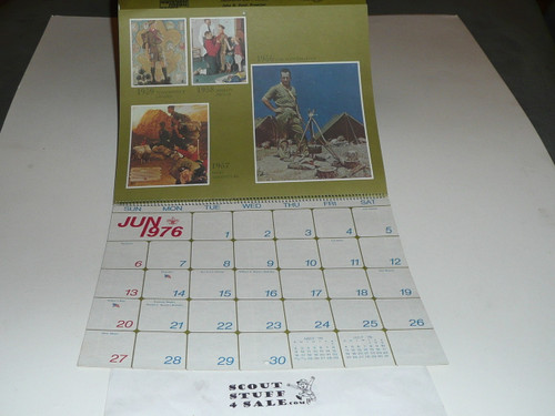 1976 Boy Scout Calendar, Norman Rockwell Art