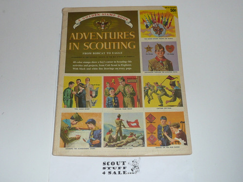 1960 Adventures in Scouting from Bobcat to Eagle, A Golden Stamp Book, Used