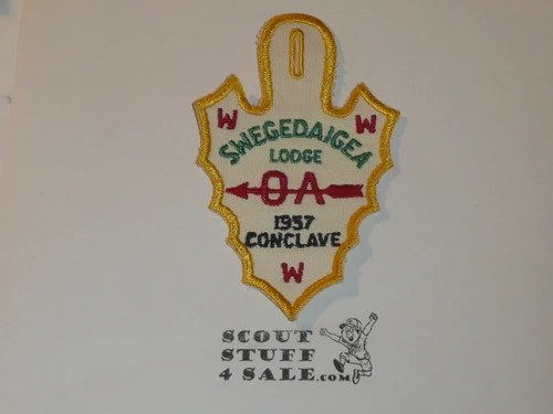 Order of the Arrow Lodge #263 Swegedaigea 1957 Conclave Patch