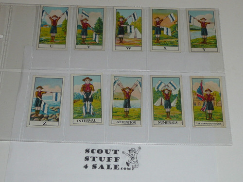 British American Tabacco Company Premium Card, Scouts Signaling Series of 30, COMPLETE SET, 1922, RARE