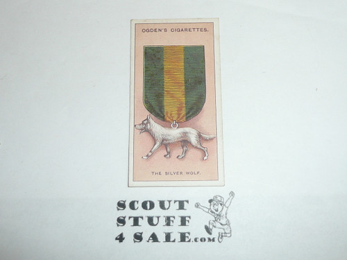 Ogden Tabacco Company Premium Card, First Boy Scout Series of 50 (Blue Backs), Card #49 The Silver Wolf, 1911